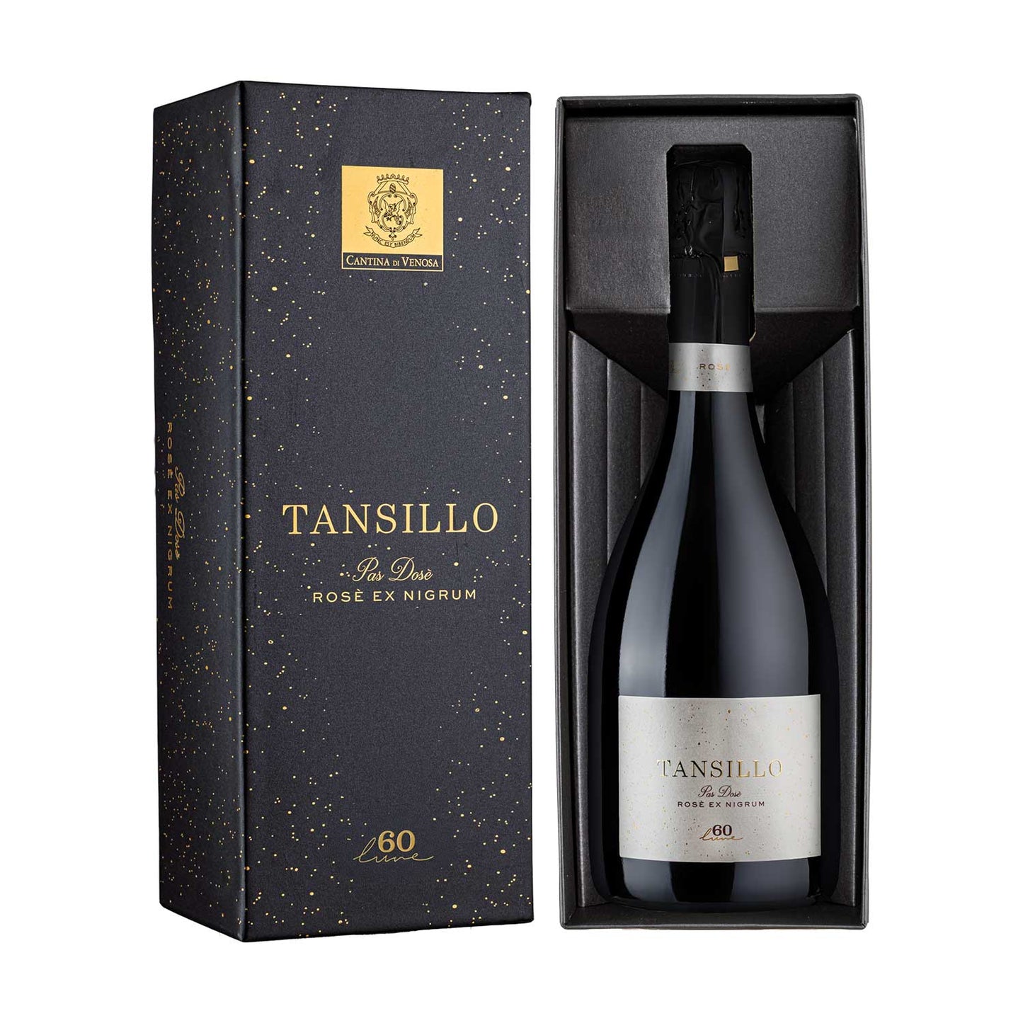 Tansillo Pas dosè- Vino Spumante di qualità Metodo Classico - Rosè - 60 Lune