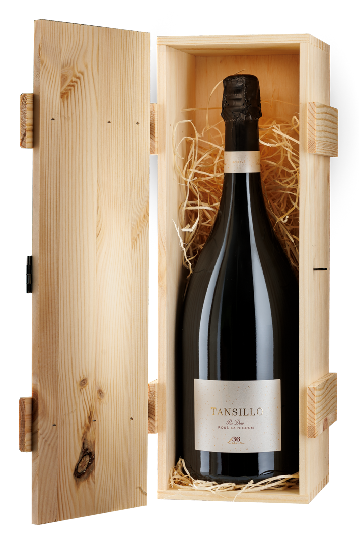 Tansillo Pas dosè- Vino Spumante di qualità Metodo Classico - Rosè - MAGNUM 1,5 LT.