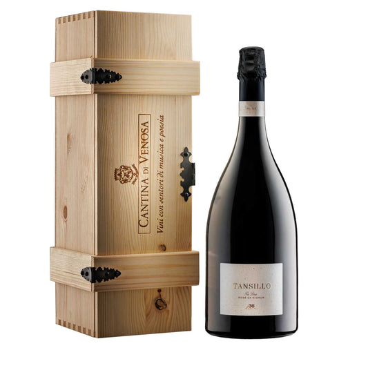 Tansillo Pas dosè- Vino Spumante di qualità Metodo Classico - Rosè - MAGNUM 1,5 LT. - 60 LUNE